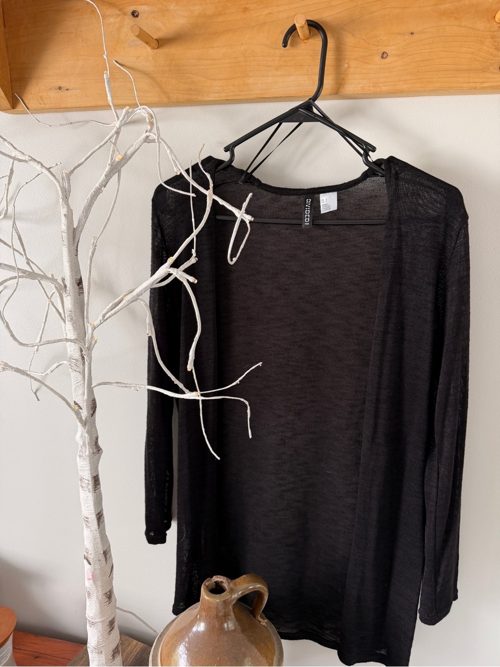 Women’s black thin cardigan